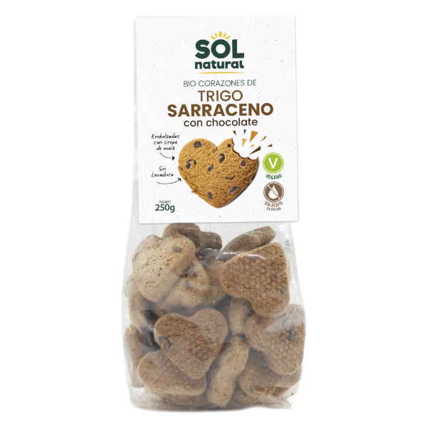 Corazones De Trigo Sarraceno Con Chocolate 250Gr - Solnatural