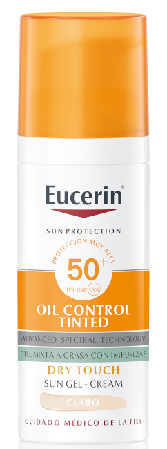 Oil Control Dry Touch Gel-Crema Fps 50+ 50Ml. Tono Claro- Eucerin