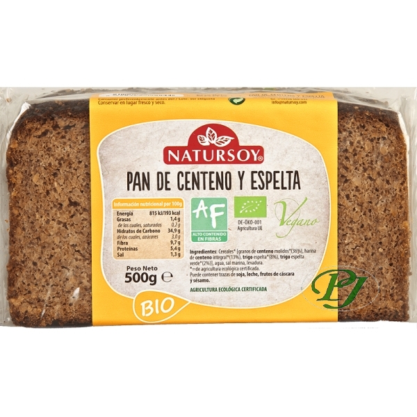 Pan Centeno Espelta 500 Gr. - Natursoy