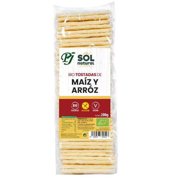 Tostadas Maiz Arroz 200 Gr. Bio Sin gluten - Solnatural
