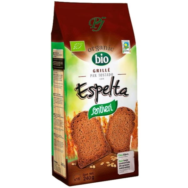 Pan Grille Espelta Bio 240Gr - Santiveri