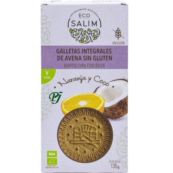Galletas Integrales Avena Sin Gluten Naranja Y Coco 135Gr Eco - Intsalim