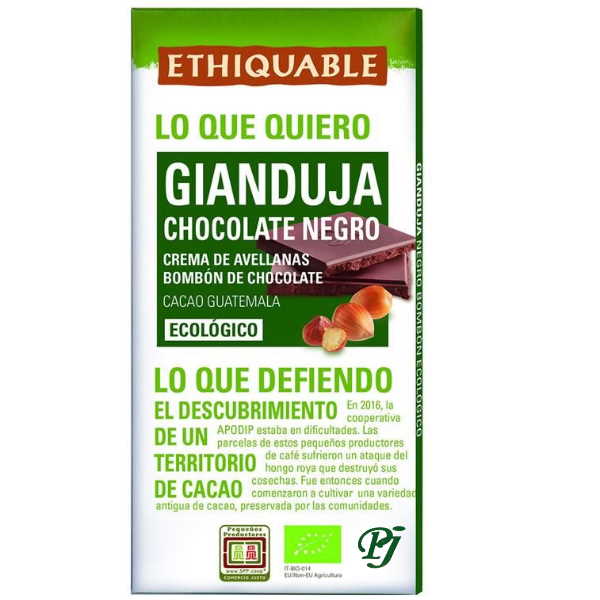Chocolate Negro Crema De Avellanas 100Gr - Ethiquable