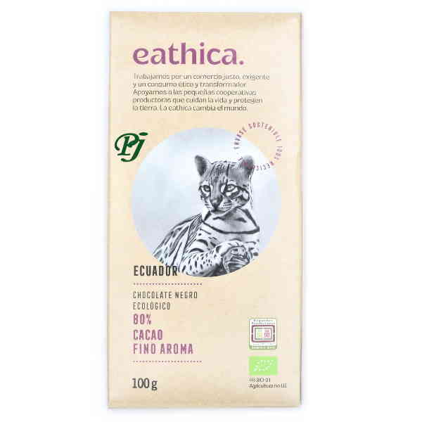 Chocolate Negro Eco 80% Ecuador 100Gr - Eathica
