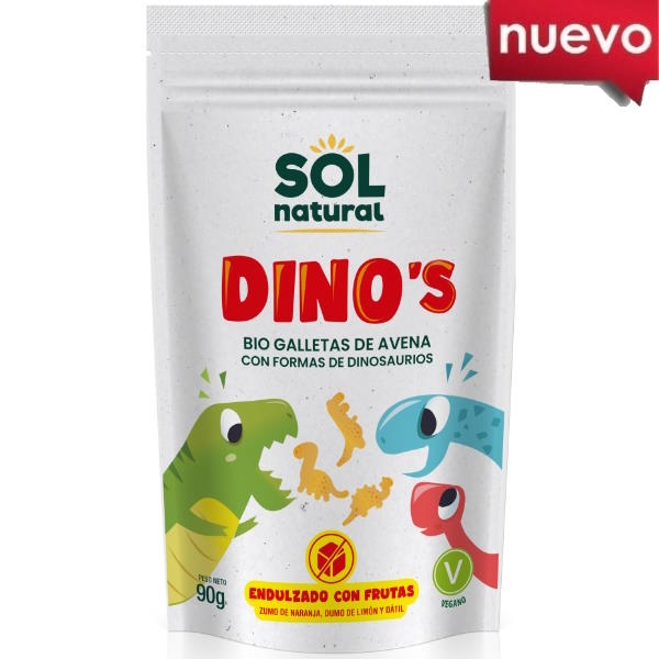 Galletas Dino´S Avena Y Fruta Bio 90Gr - Solnatural