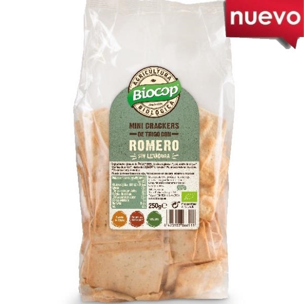 Mini Crakers De Trigo Con Romero 250 G. - Biocop
