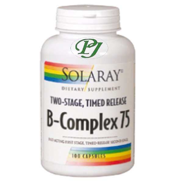 B-Complex 75 Accion Retardada 100 Cápsulas - Solaray