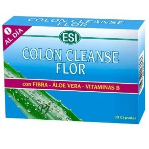 Aloe Colon Cleanse Azul Flor 30 Cápsulas - Esi