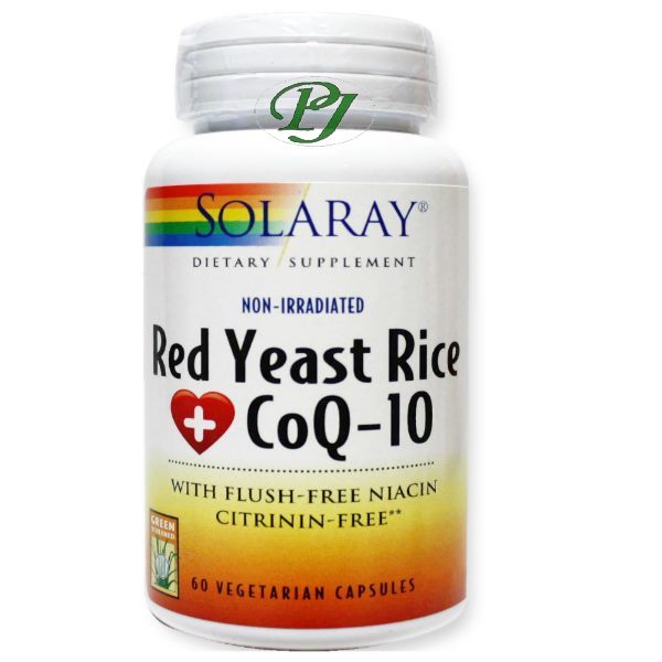 Red Yeast Rice Plus Q10 60 Cápsulas - Solaray