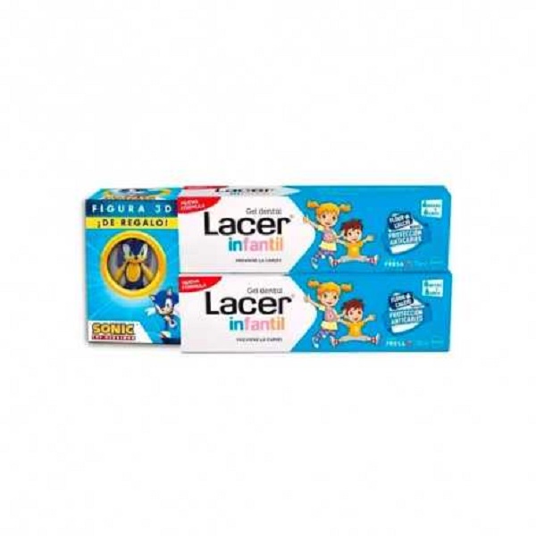 Lacer Gel Infantil Fresa 2 X 75  Ml. + Regalo
