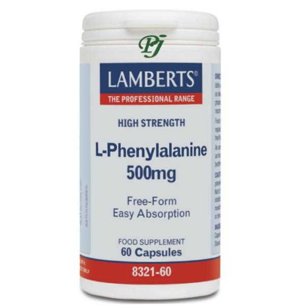 L-Fenilalanina 60 Cápsulas 500Mg  - Lamberts