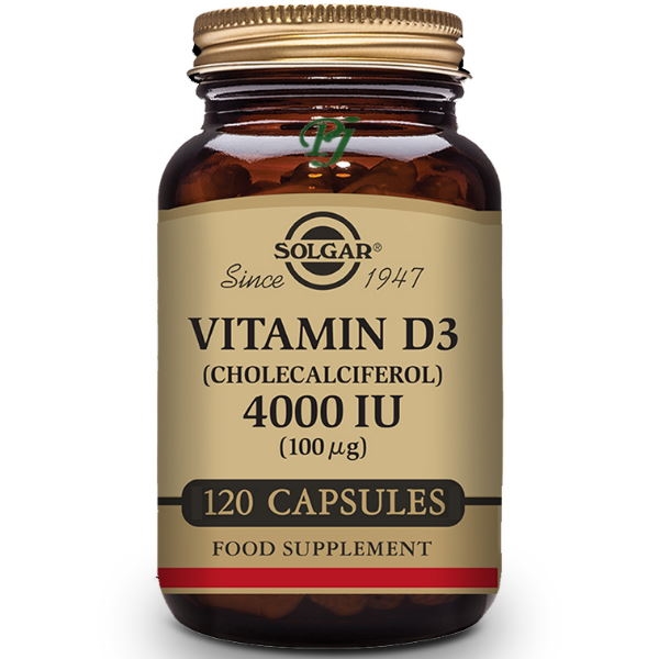Vitamina D3 4000Ui 100Mcg 120 Capsulas - Solgar