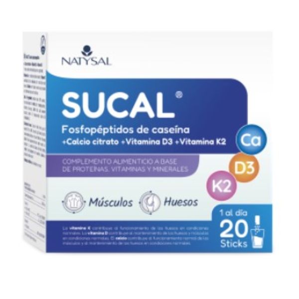 Sucal Fosfopétidos De Caseína 20 Sobres - Natysal