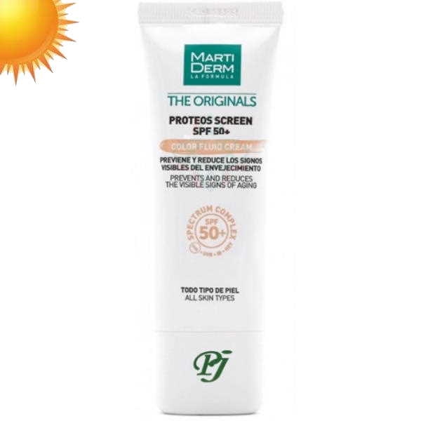 Crema Facial Proteos Screen Color Medio Spf50+ 40 Ml. - Martiderm