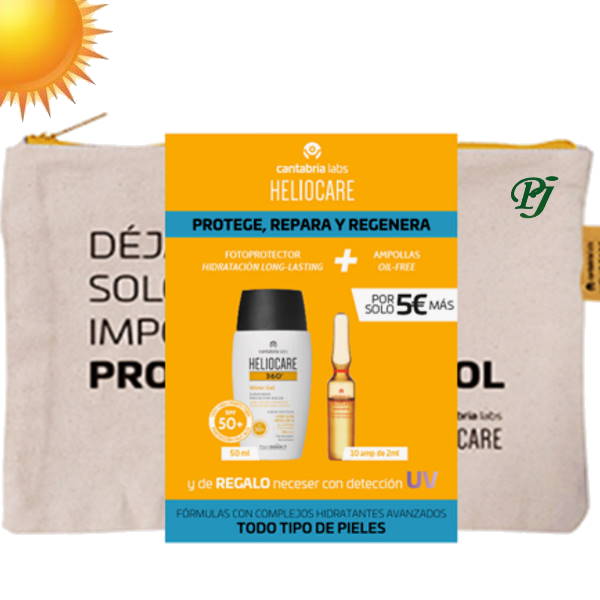 Heliocare Spf50+ 360º Neceser Water Gel + Ampollas 2X10Ml - Cantabria Labs