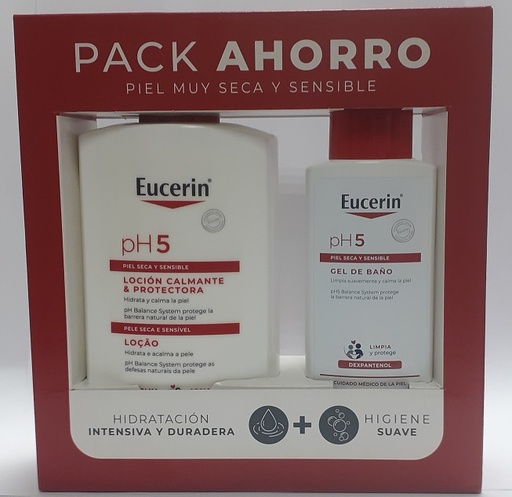 [1301115] Eucerin Pack Rutina Ph5 Locion + Gel De Baño
