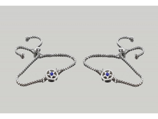 [100652] Pulsera Acero Estrella 5 Puntas Lapislazuli