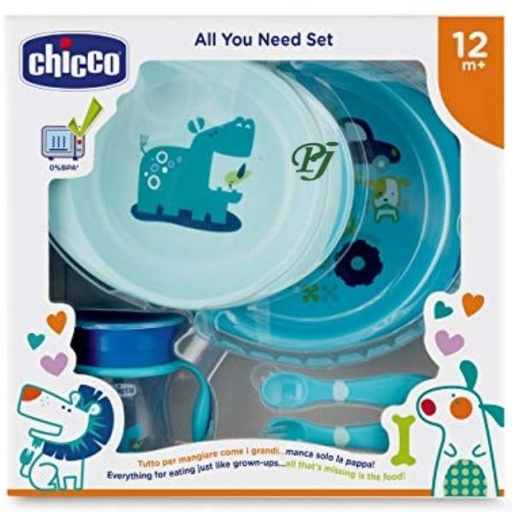 [139722] Set De Comida Azul 12M+ 0% Bpa - Chicco