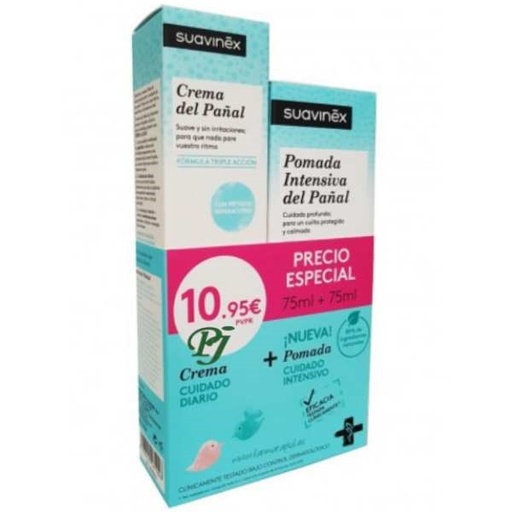 [139760] Suavinex Crema Pañal 75Ml + Pomada Intensiva 75Ml