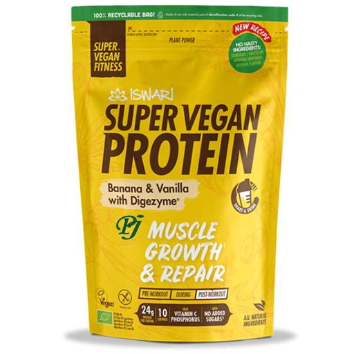 [170255] Proteina Vegana Platano Vainilla 400 Gr. - Iswari