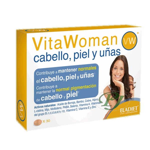 [057651] Vita Woman Cabello Piel Uñas 30 Comprimidos - Eladiet