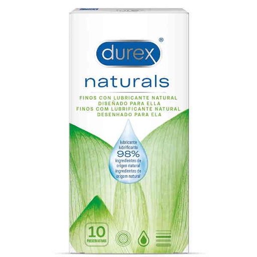 [1300866] Natural Finos Lubricante Natural 10 Undidades - Durex