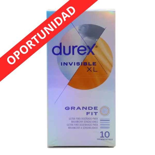 [1300926] Durex Preservativos Invisibles Xl Ultra Fino 10Uds