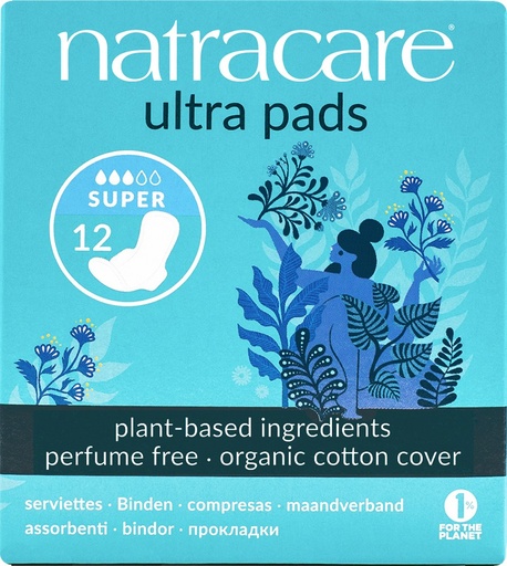 [131581] Compresas Super Con Alas 12Uds - Natracare