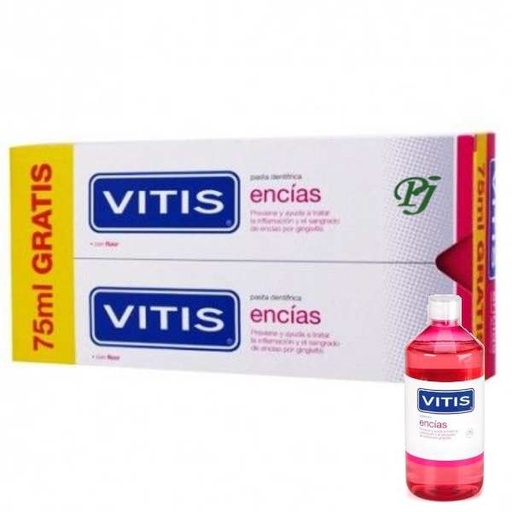 [135062] Pack Pastas Encias 2X150Ml + Regalo Colutorio 30Ml - Vitis