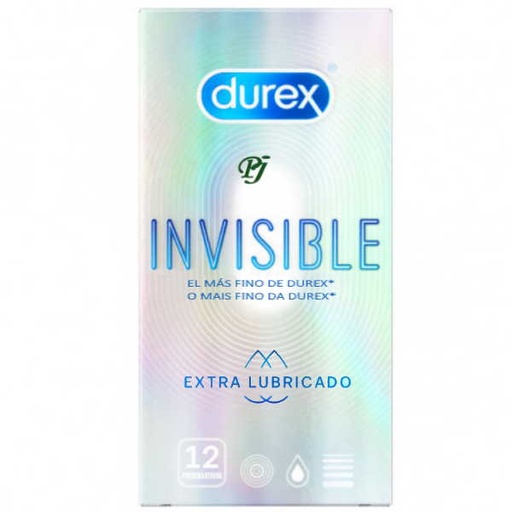 [137730] Preservativos Invisible Extra Finos Extra Lubricado 12 Unidades - Durex