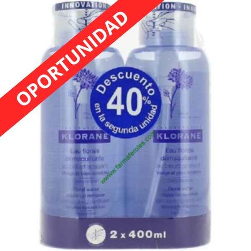 [137793] Agua Desmaquillante 2X400Ml 40%Dto - Klorane