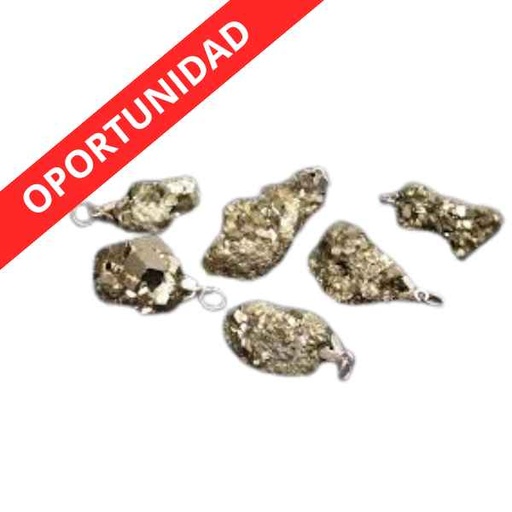 [100136] Colgante Masivo Pirita Plata - Promineral
