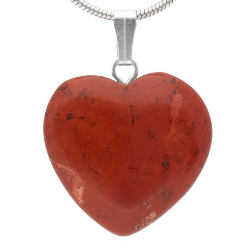[100052] Colgante Corazon Jaspe Oceano Plata 