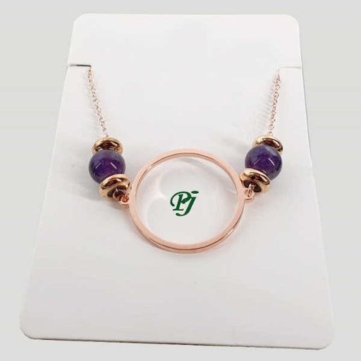 [100194] Pulsera Acero Rosa Hipoalergenica Circulo - Promineral