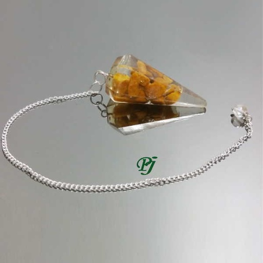 [100091] Pendulo Orgonite Jaspe Amarillo - Promineral