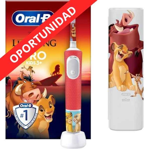 [189375] Cepillo Eléctrico + Estuche Rey León - Oral-B