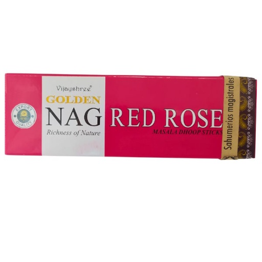 [188899] Incienso Golden Nag Red Rose Dhoop Sticks