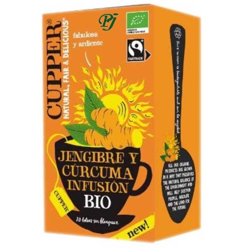 [011932] Infusion Jengibre Y Curcuma Bio 20 Bolsas - Cupper