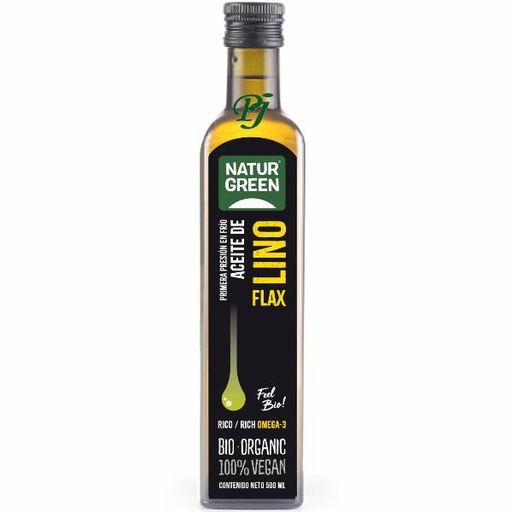 [02243] Aceite De Lino Flax 500Ml 1ª Presion En Frio - Naturgreen