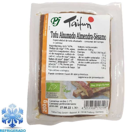 [03234] Tofu Ahumado De Almendras Y Sésamo 200Gr - Taifun
