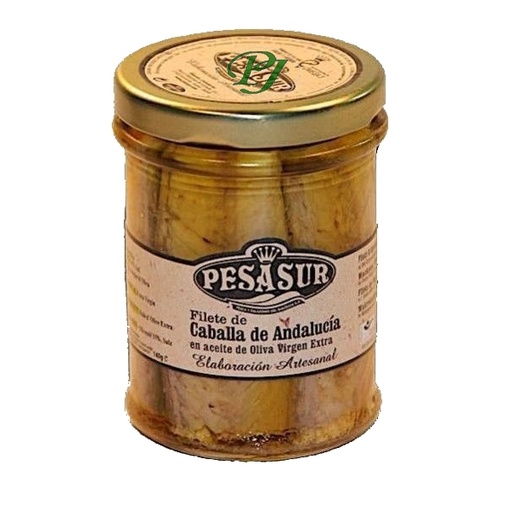 [03512] Filetes De Caballa Aceite Oliva Eco 195Gr - Pesasur