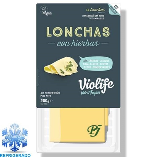 [03951] Queso Lonchas Finas Hierbas 200Gr 10 Lonchas - Violife