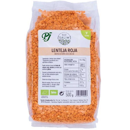 [040251] Lentejas Rojas 500Gr Eco - Intsalim