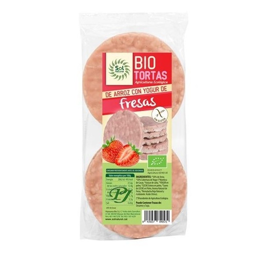 [040547] Tortas Arroz Yogurt Fresa 6Uds - Solnatural