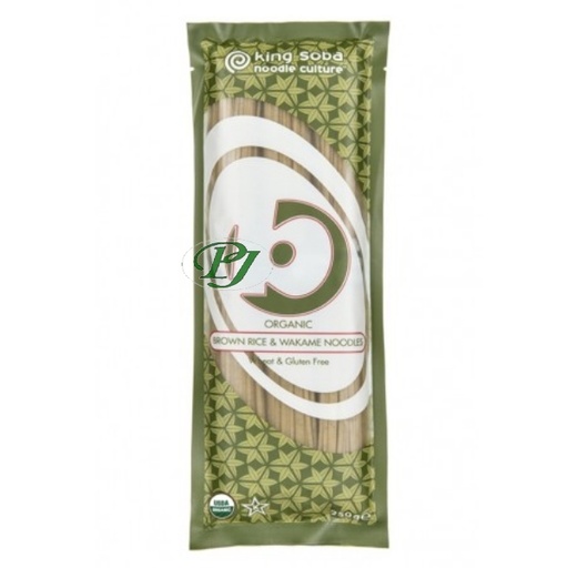 [040655] Espaguetis Arroz Integral Wakame Bio Sin Gluten 250 Gr. - King Soba