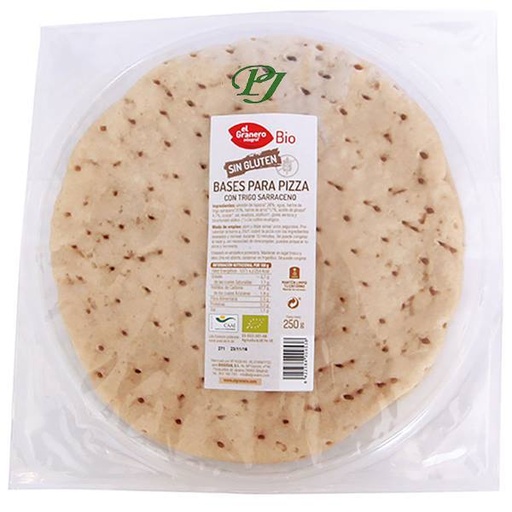 [040840] Bases Pizza Trigo Sarraceno Sin Gluten 250Gr - El Granero