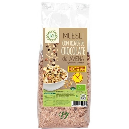 [040845] Muesli Avena Chocolate 425Gr -  Solnatural