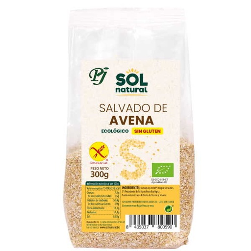 [040929] Salvado De Avena Integral Sin Gluten 300Gr - Solnatural