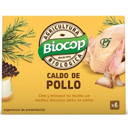 [041073] Caldo De Pollo Cubos 6X11 G. - Biocop