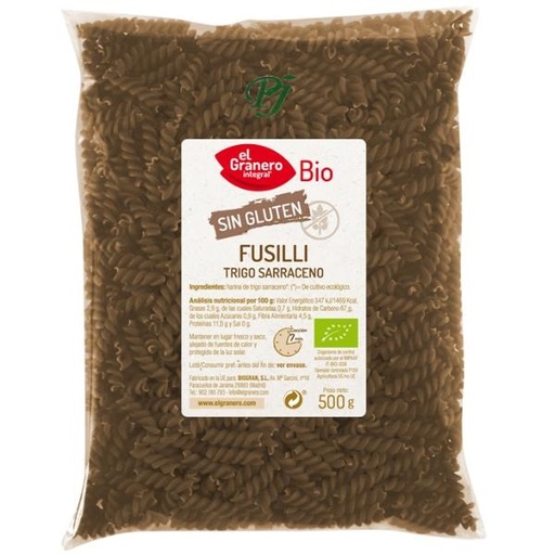 [041101] Fusilli De Trigo Sarraceno 500Gr - El Granero